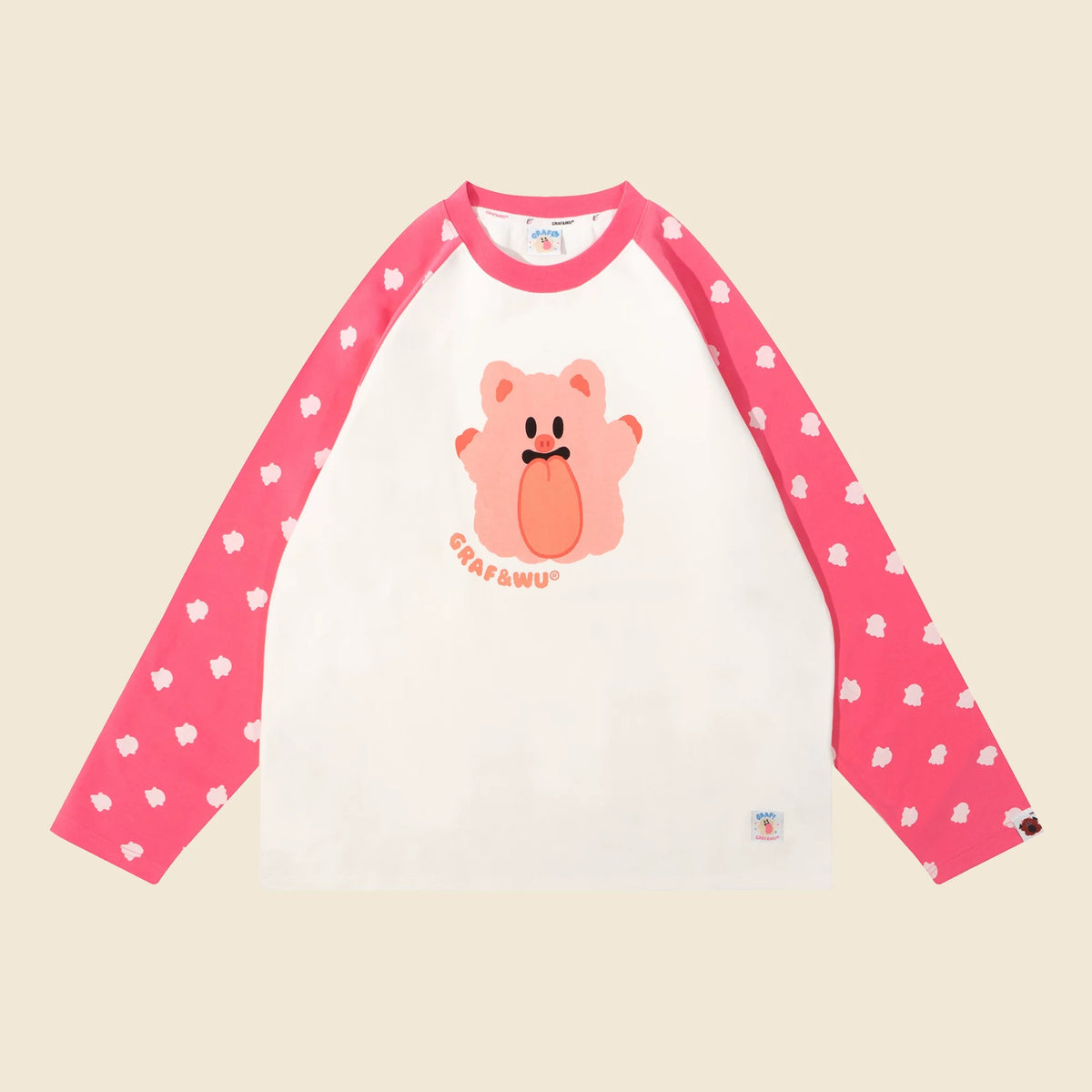 Chinese Zodiac Ghost Raglan Long Sleeve Tee | GRAF&WU