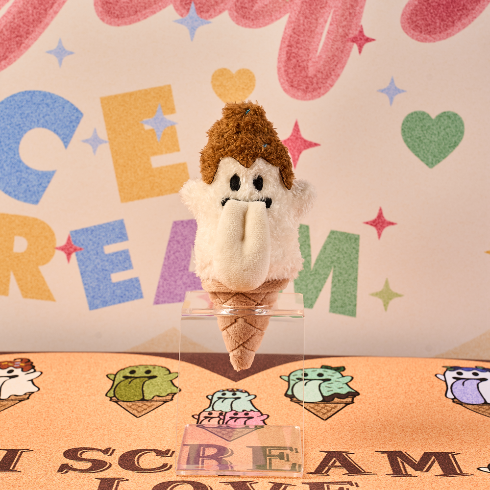 GRAF&WU BooGhost Ice Cream Cone Plush Bag Charm - Kawaii Ghost Pendant