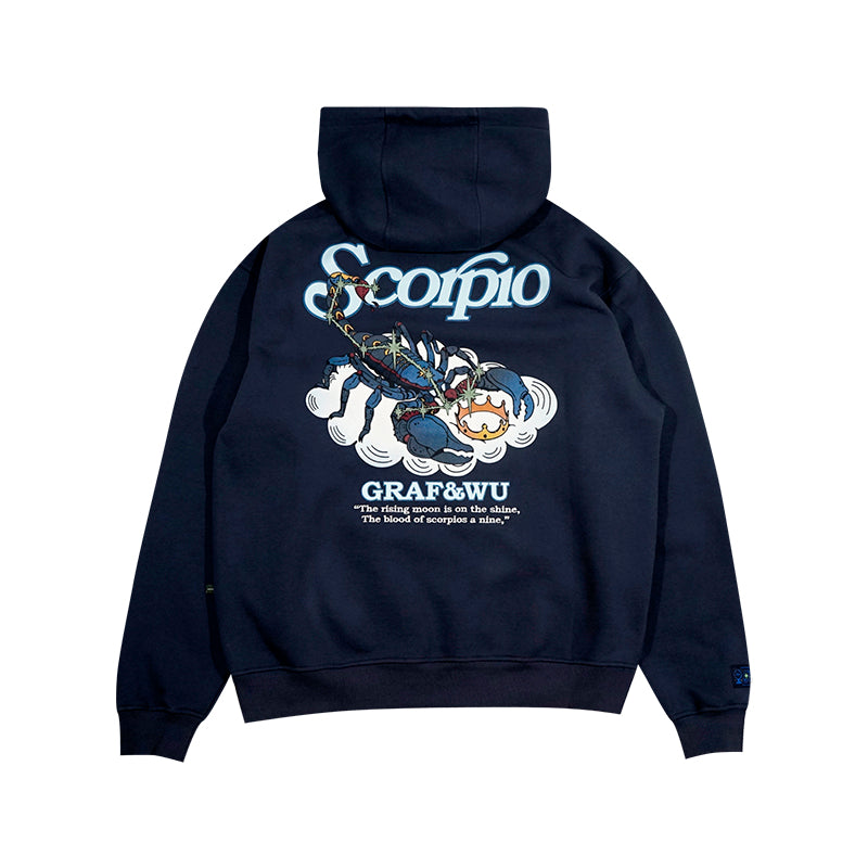 GRAF&WU 12 Constellation Rap Lyrics Embroidery Print Hoodie