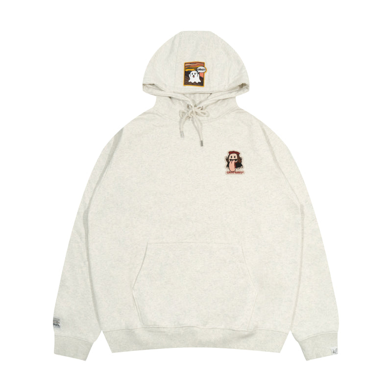 GRAF&WU World Famous Paintings Mona Lisa Cute Ghost Character Hoodie