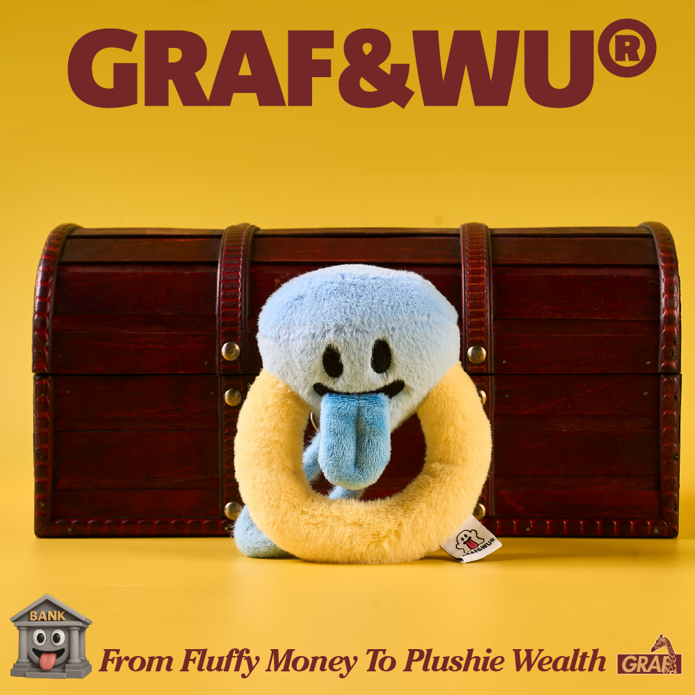 GRAF&WU Plushie Wealth Cute Lucky Gold Ingot Plush Trendy Bag Charm