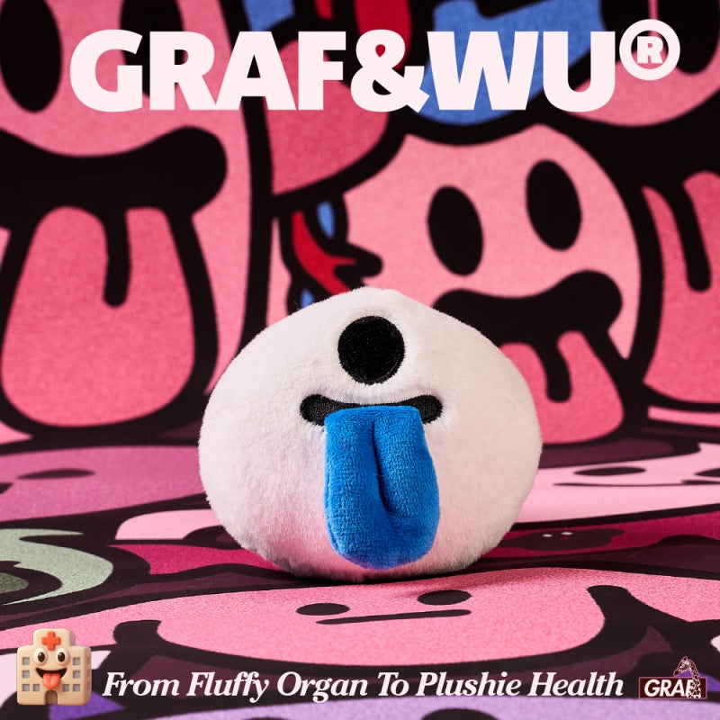 GRAF&WU BooGhost Health Guardian Organ Plush Bag Charm - Cute Anatomy Collectible