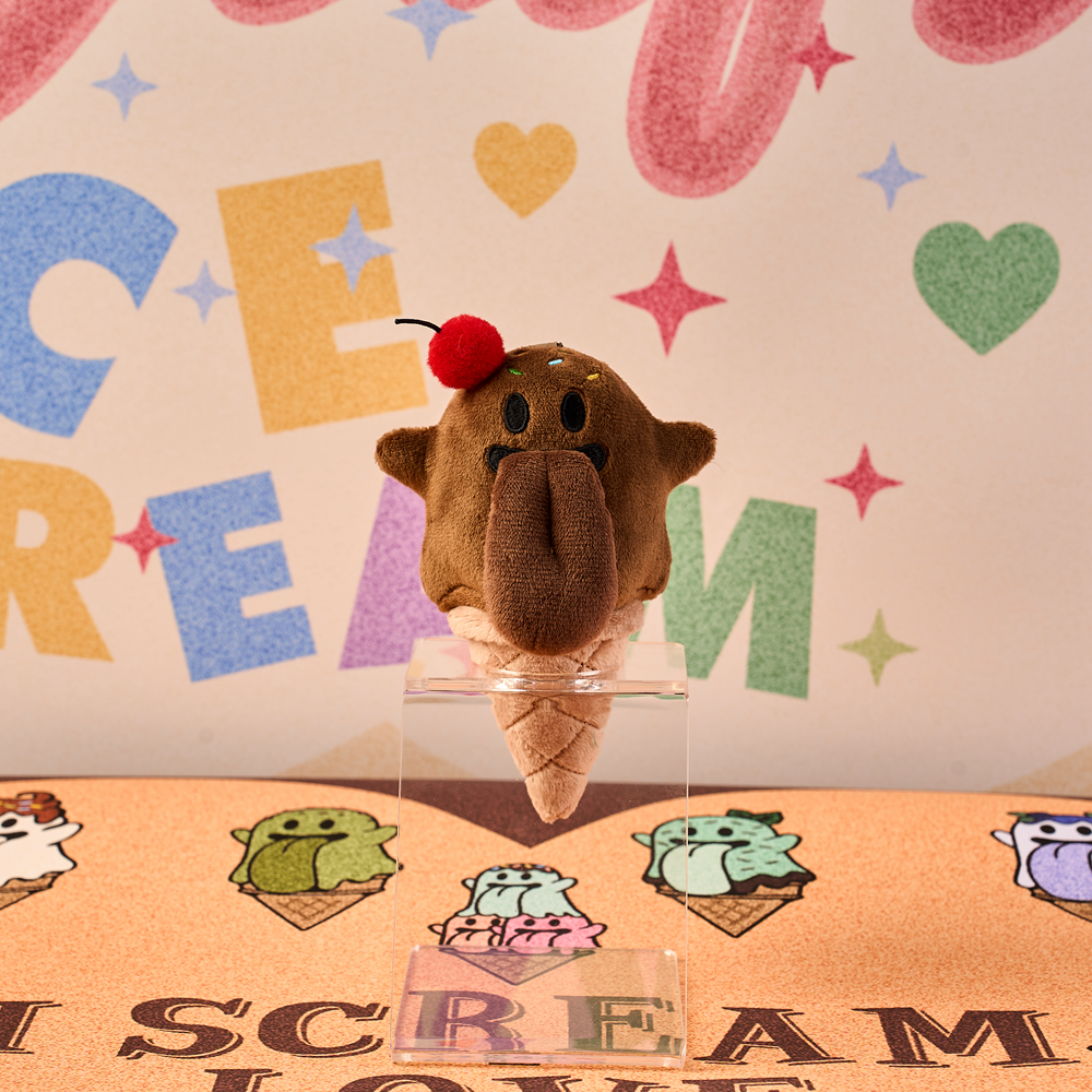 GRAF&WU BooGhost Ice Cream Cone Plush Bag Charm - Kawaii Ghost Pendant