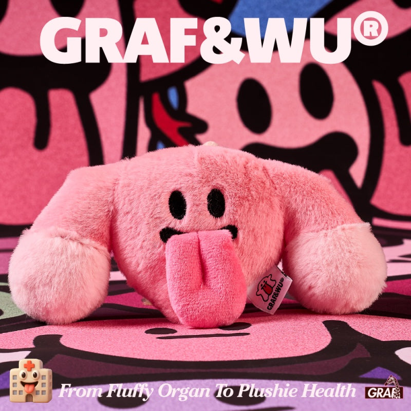 GRAF&WU BooGhost Health Guardian Organ Plush Bag Charm - Cute Anatomy Collectible