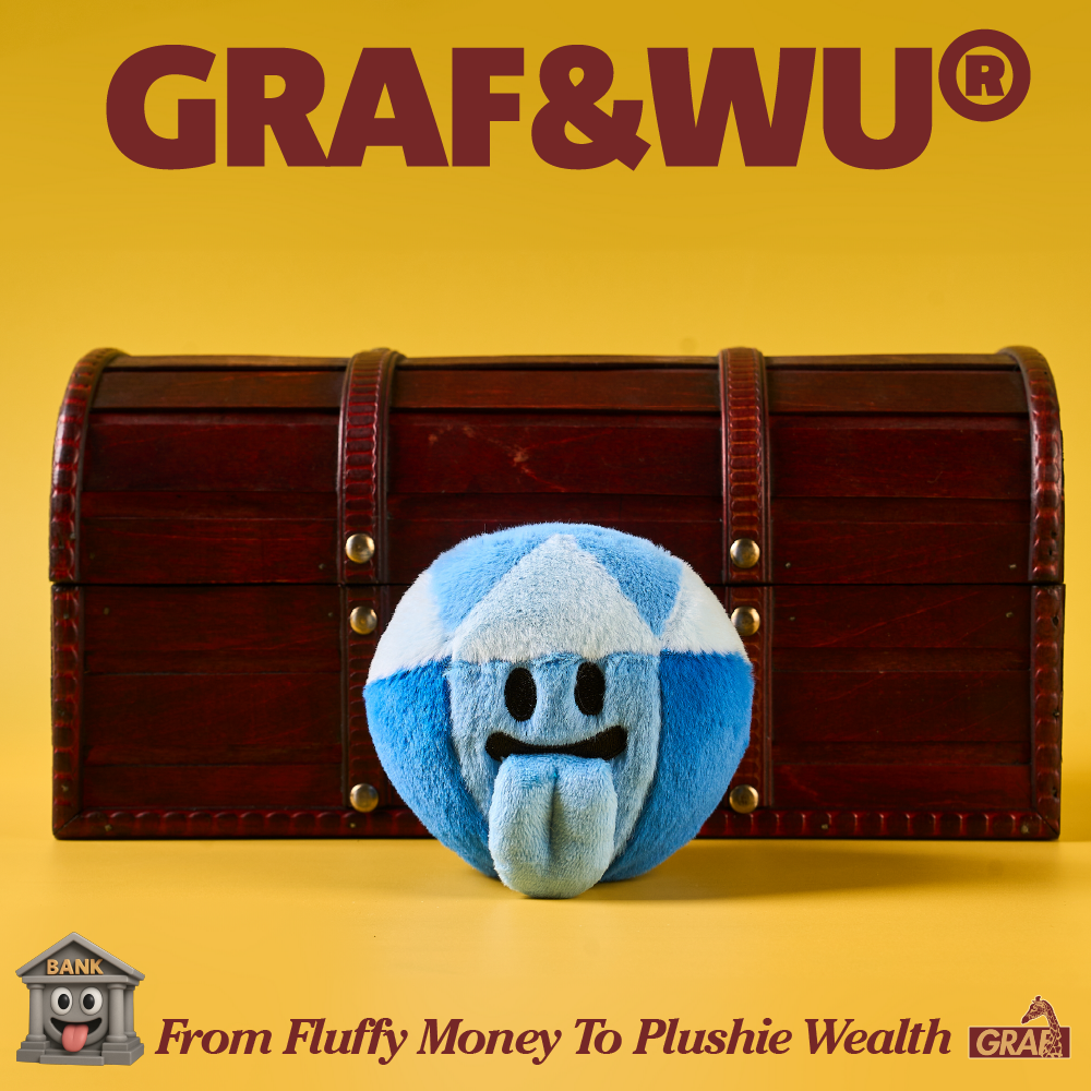 GRAF&WU Plushie Wealth Cute Lucky Gold Ingot Plush Trendy Bag Charm