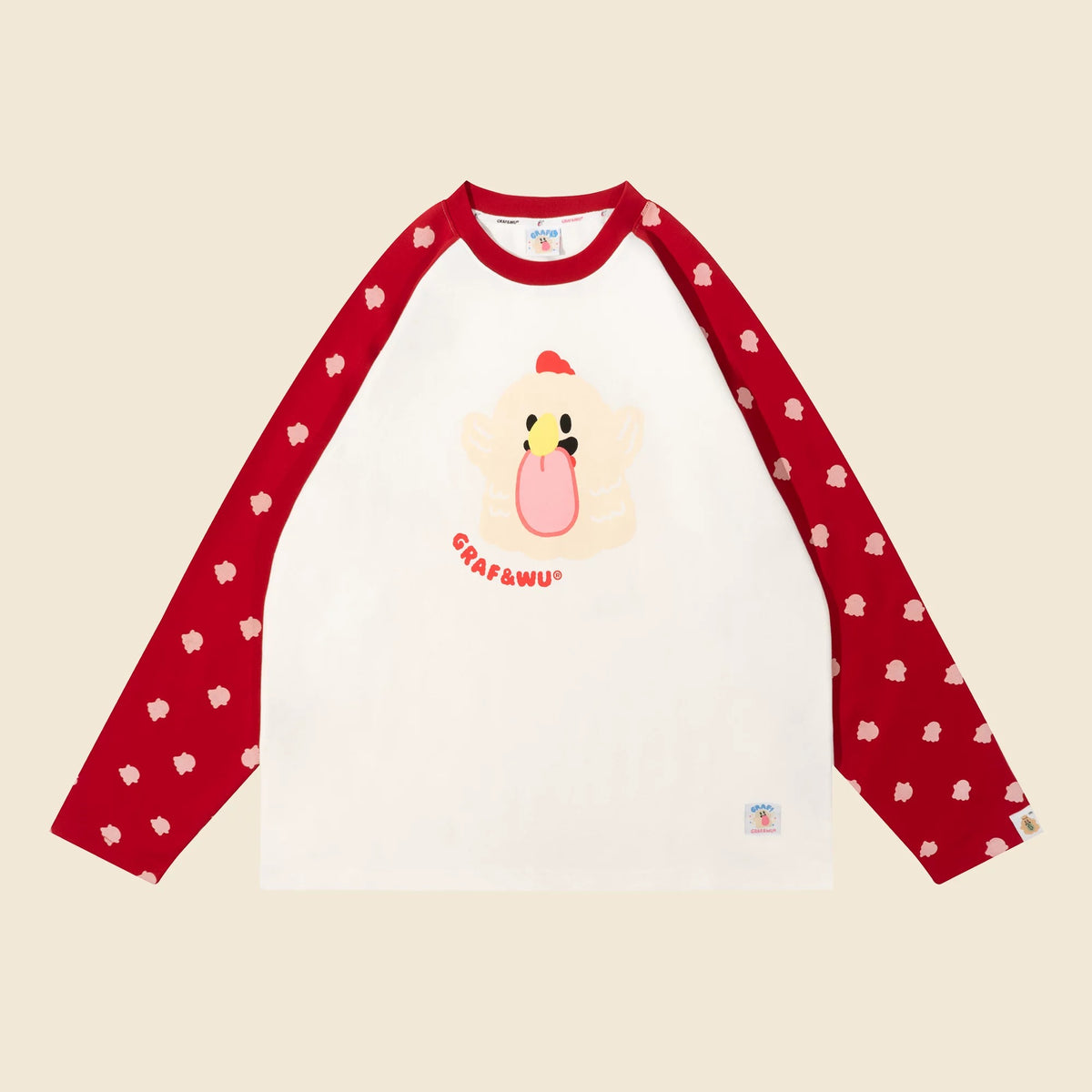 Chinese Zodiac Ghost Raglan Long Sleeve Tee | GRAF&WU