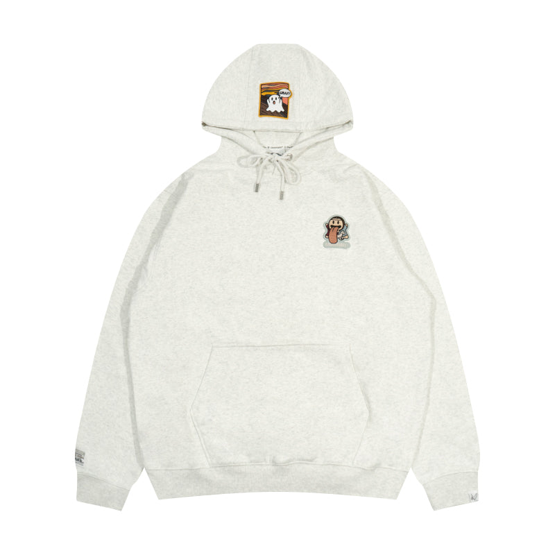 GRAF&WU World Famous Paintings Mona Lisa Cute Ghost Character Hoodie