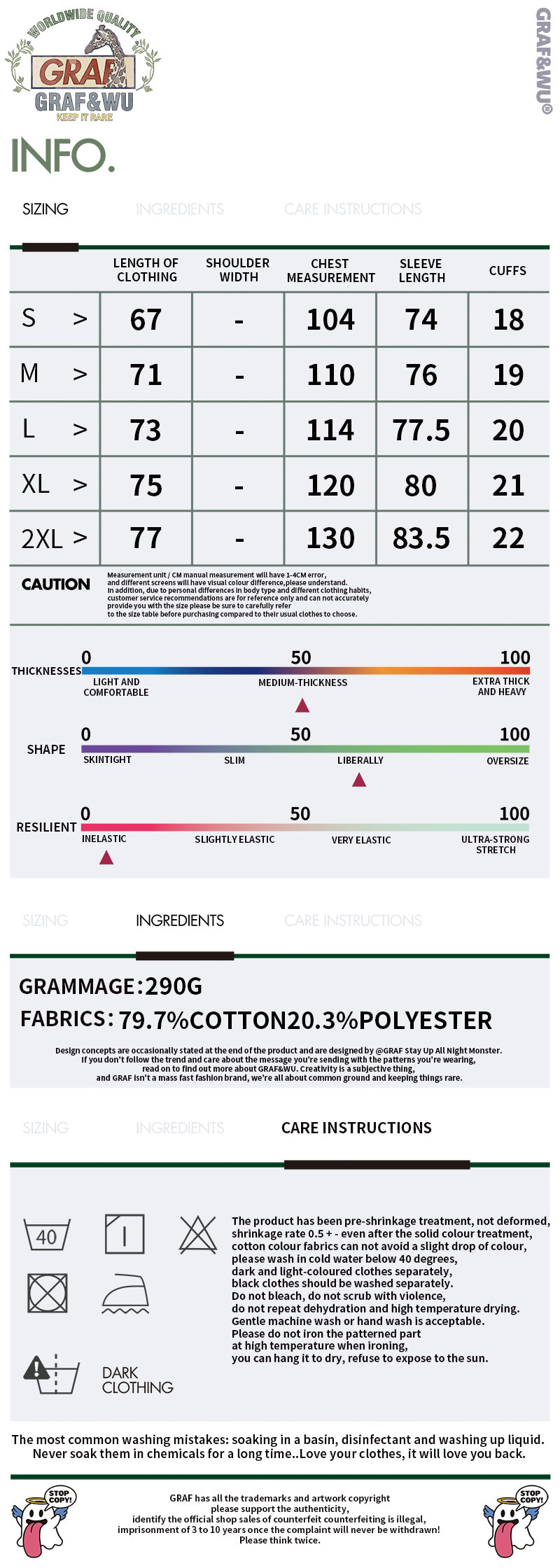 GRAF&WU Fruit Cute Ghost Embroidery long-sleeve Shirt