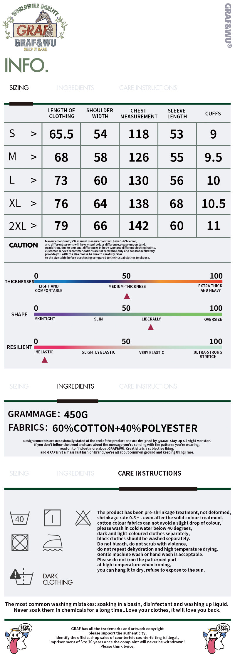 GRAF&WU Strawberry Cherry Sundae Cute Ghost Giraffe Street Hoodie