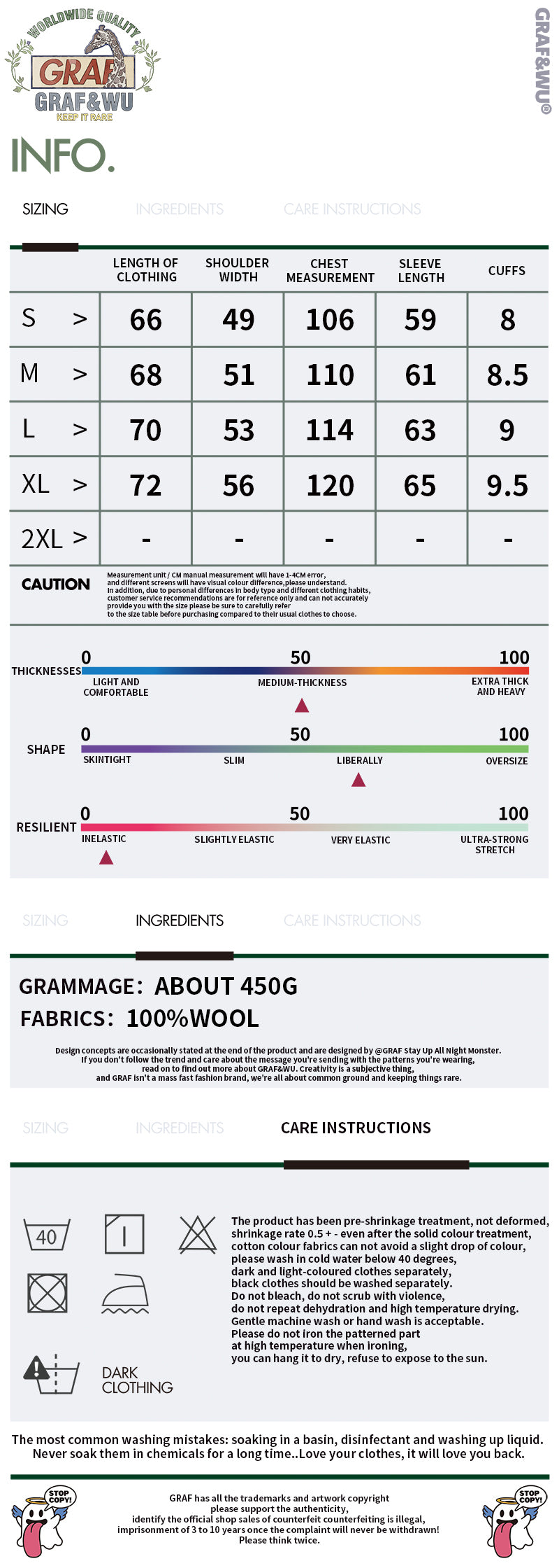 GRAF&WU 100% Goat Wool Cherry Embroidery Warm Knitted Sweater