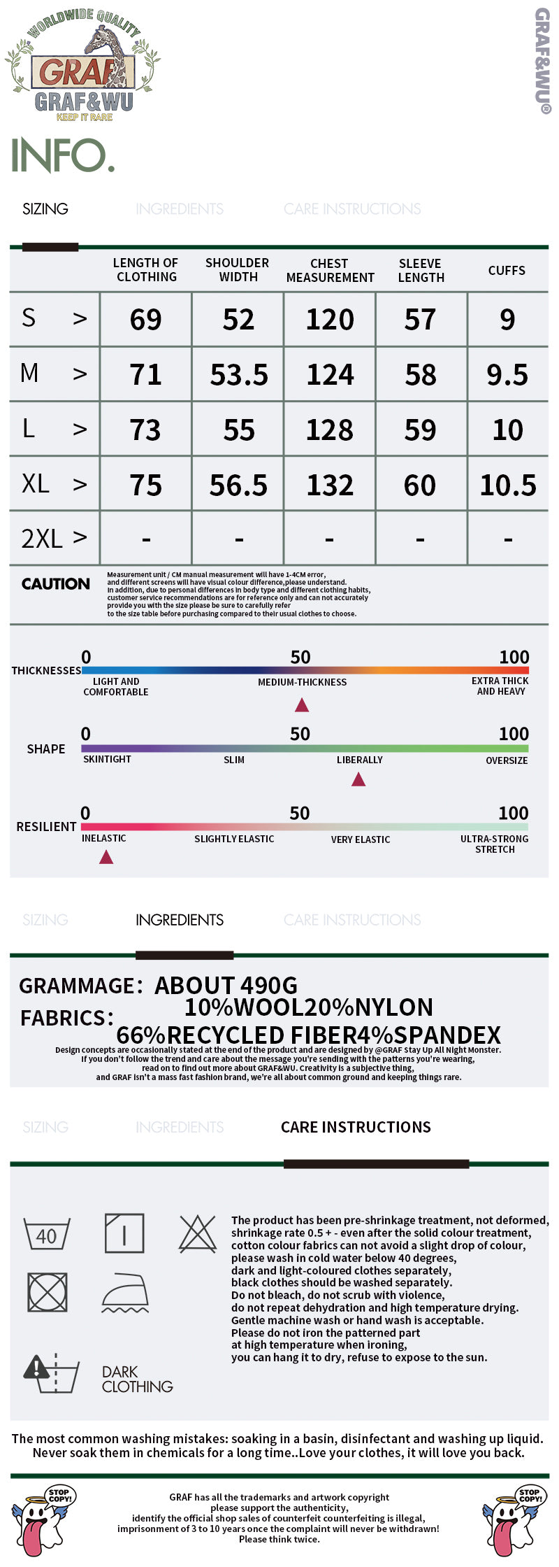 GRAF&WU Embroidered Wool Comfortable Turtleneck Sweater