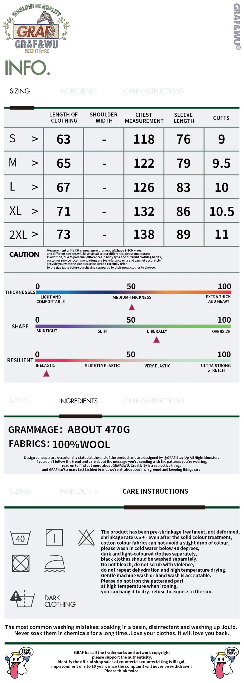 GRAF&WU Letter Embroidered Goddess Badge Warm Thick Coat