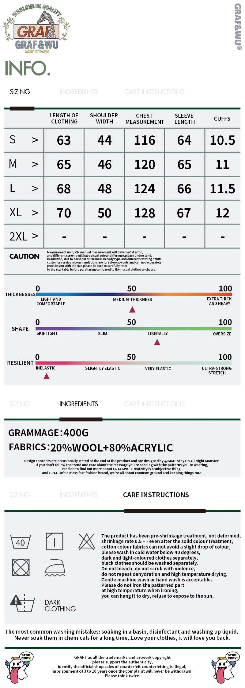 GRAF&WU Giraffe Logo Sweater Knit Zip-Up Coat - Premium Streetwear