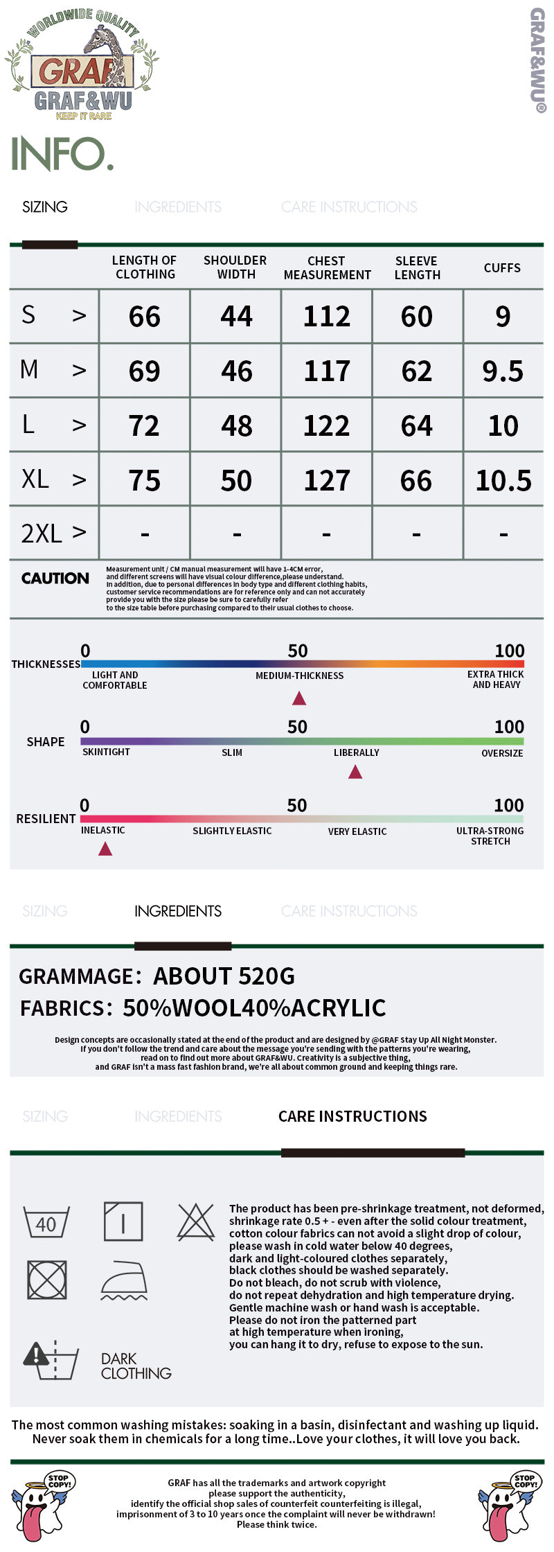 GRAF&WU Winter Vibe Wool Letter man Sweater Knitwear