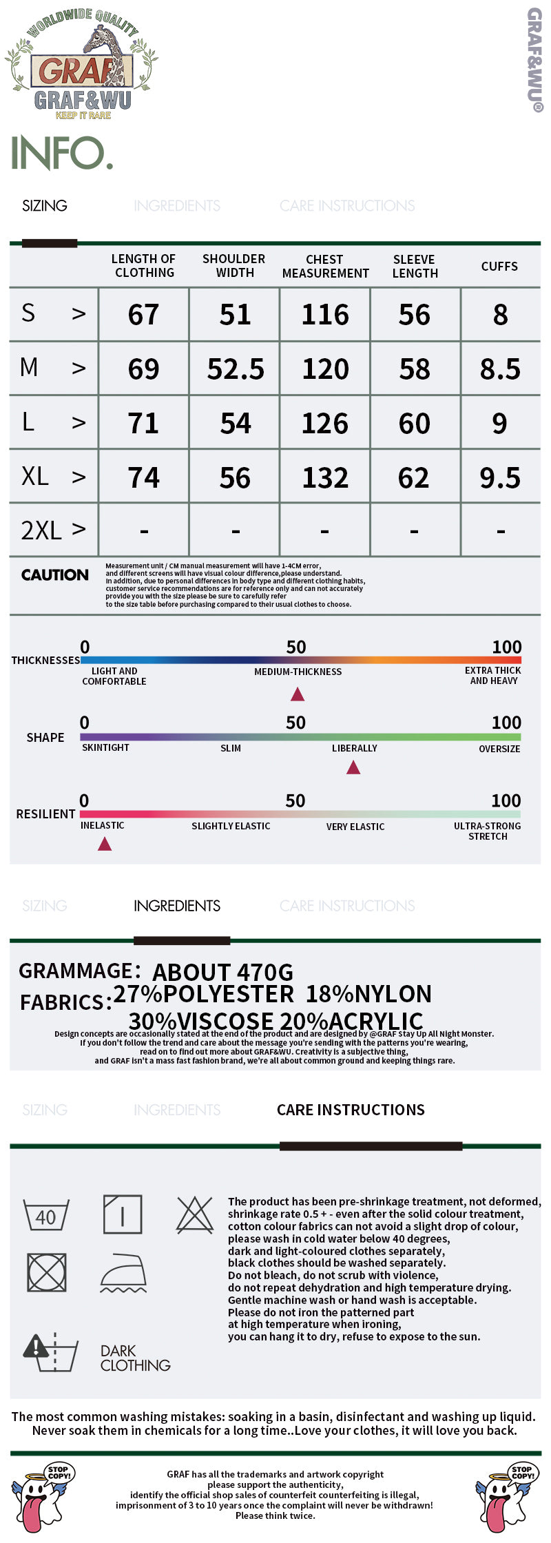 GRAF&WU Soft Knitted Warm Letter Thick Zip-up Sweater