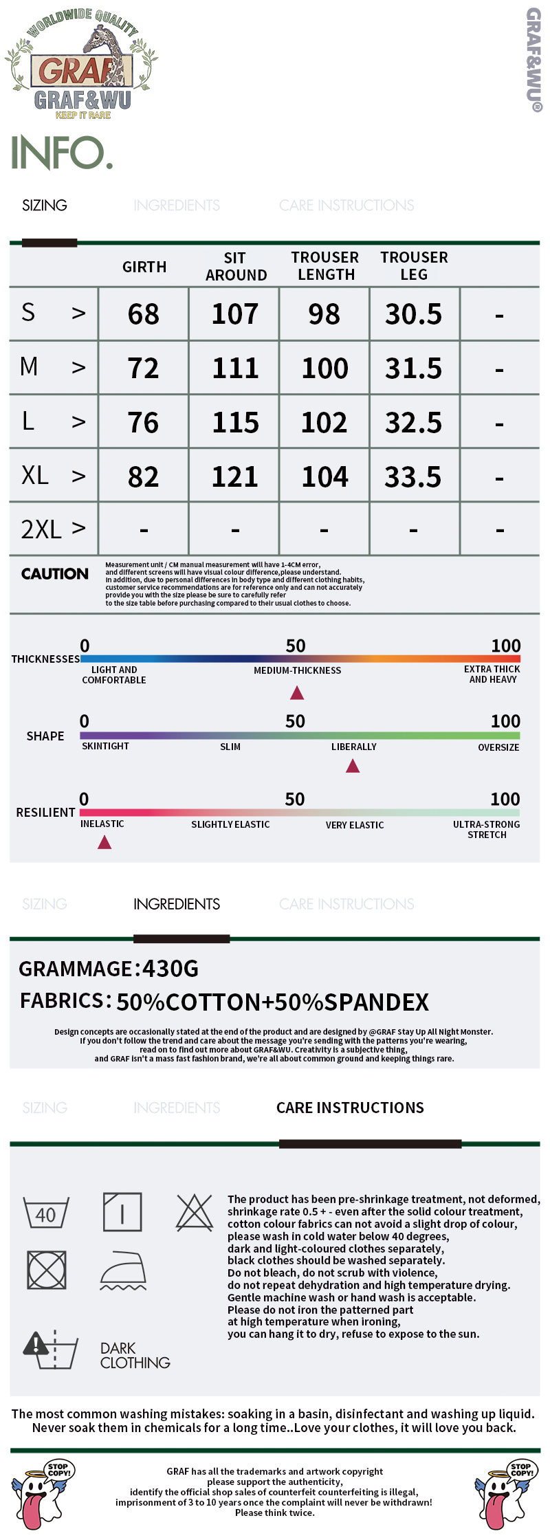 GRAF&WU Lovely Heart Giraffe Cream Fleece Pants