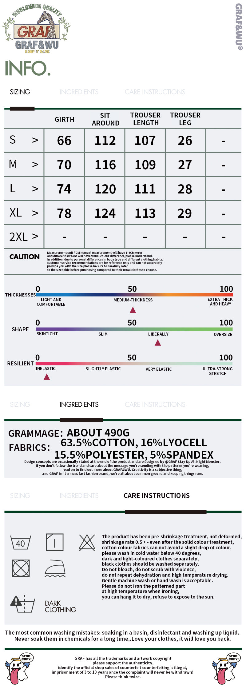 GRAF&WU Skeletal Leg Bone Graphic Print Streetwear Joggers