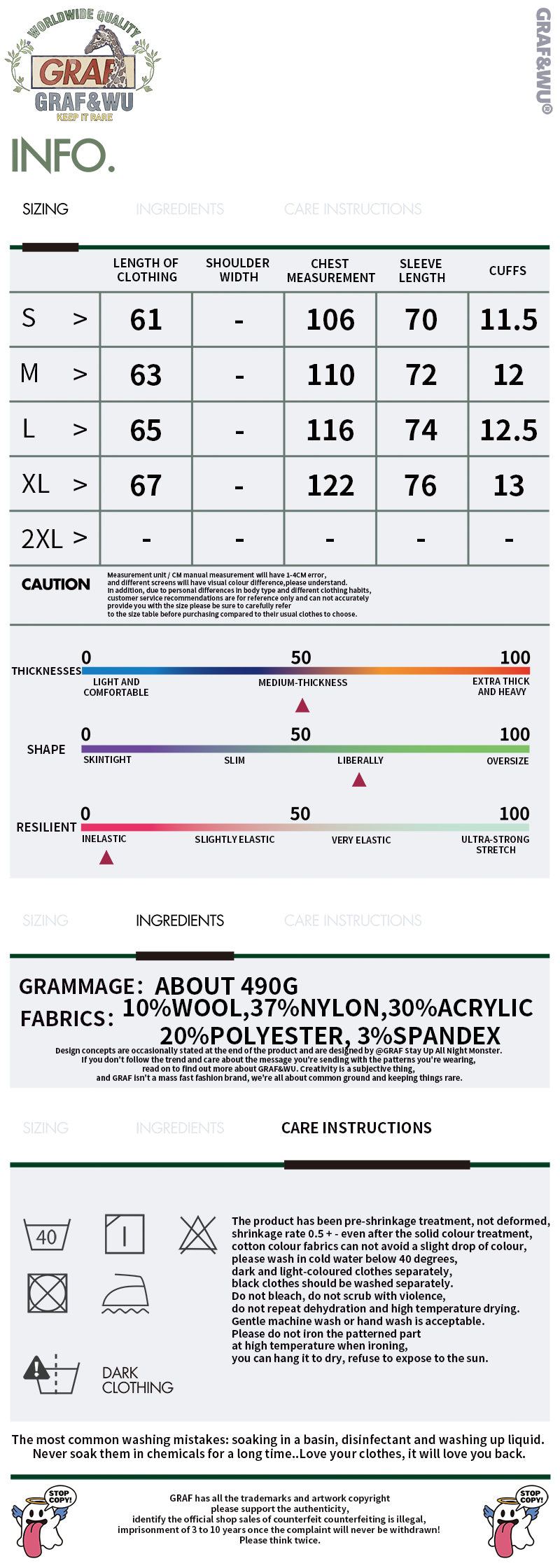 GRAF&WU Badge Star Graphic Mohair Cardigan Zipper Sweater