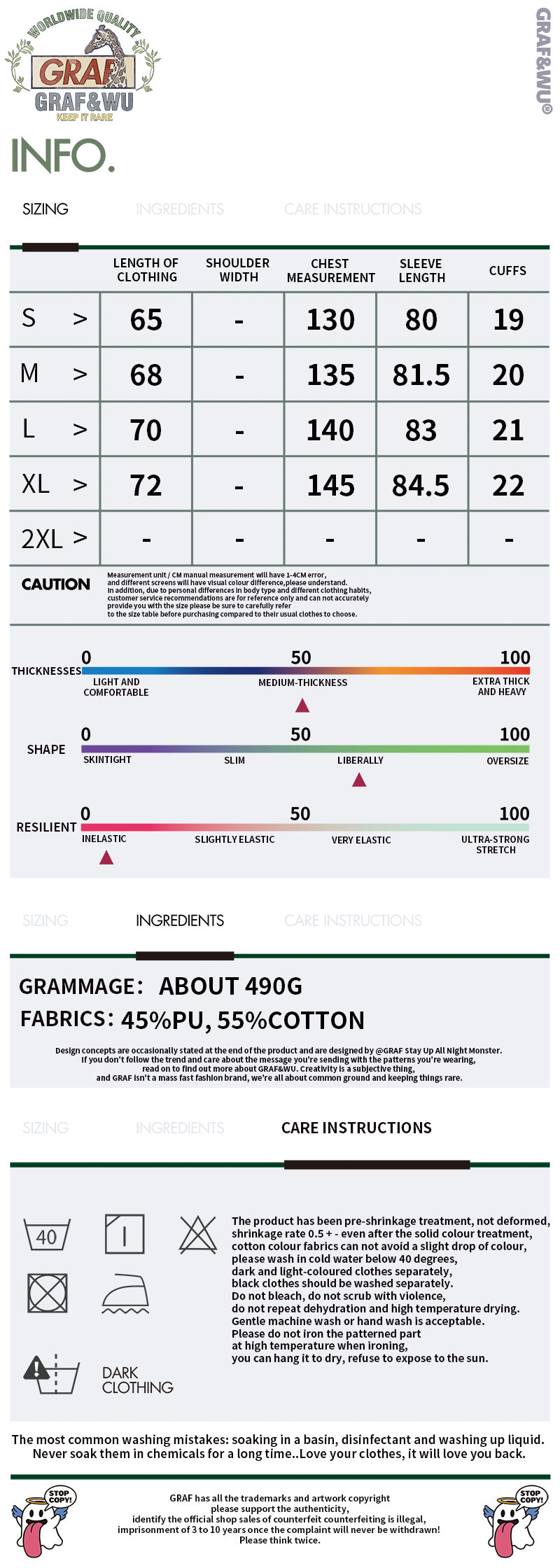 GRAF&WU Retro PU Leather Patchwork Black Warrior Sports Jacket