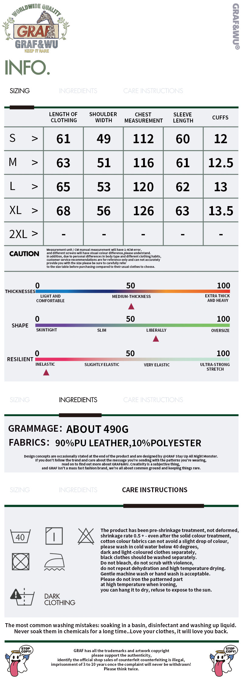 GRAF&WU AK Angel Lobster Buckle Design Black Warrior Jacket