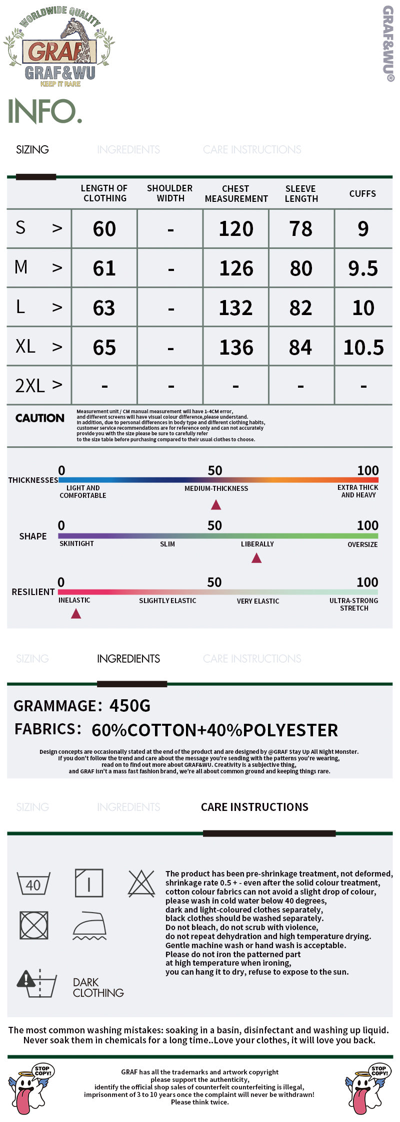 GRAF&WU Grunge Graphic Aesthetic Streetwear Zip-Up Hoodie