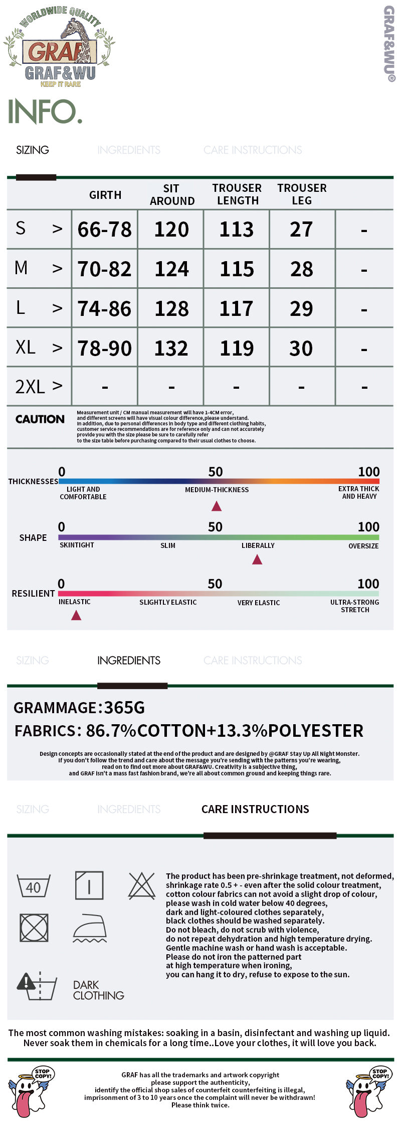 GRAF&WU Paid In Full Giraffe Knight Embroidered Double Waist Loose Sweatpants