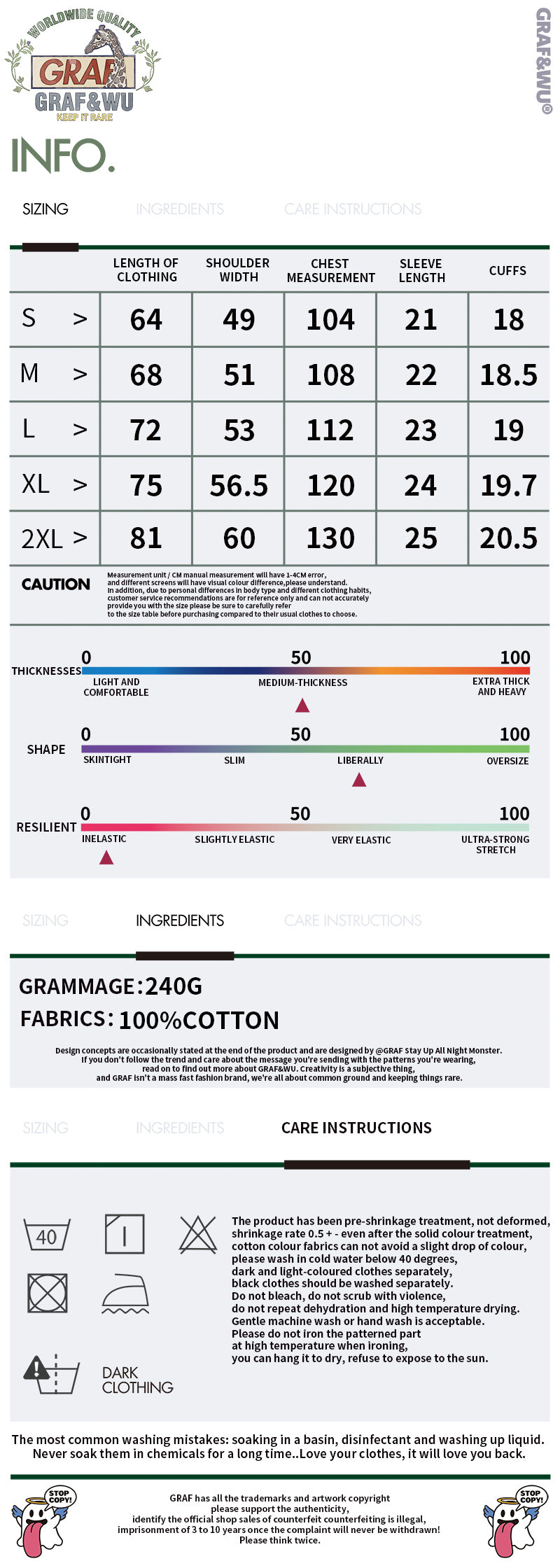 GRAF&WU Simple Letter Graphic Cotton T-shirt