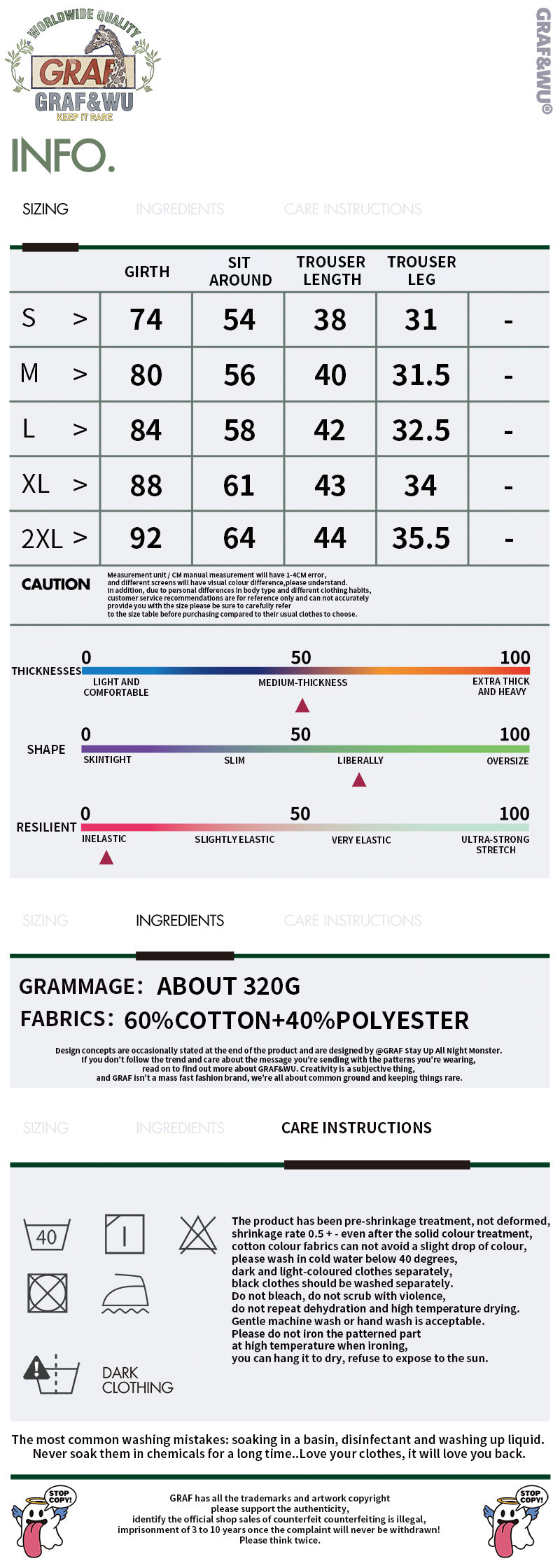 GRAF&WU Classic Deer Embroidery Futuristic Plaid Design Casual Shorts