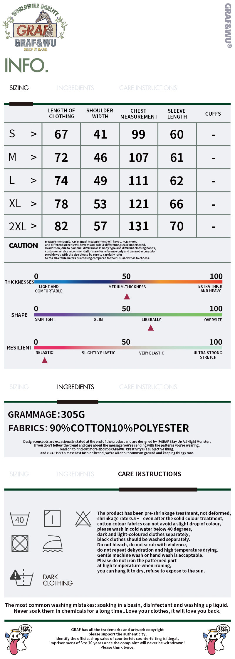 GRAF&WU Stink Writer Skunk Write Lyrics Long-sleeved T-shirt