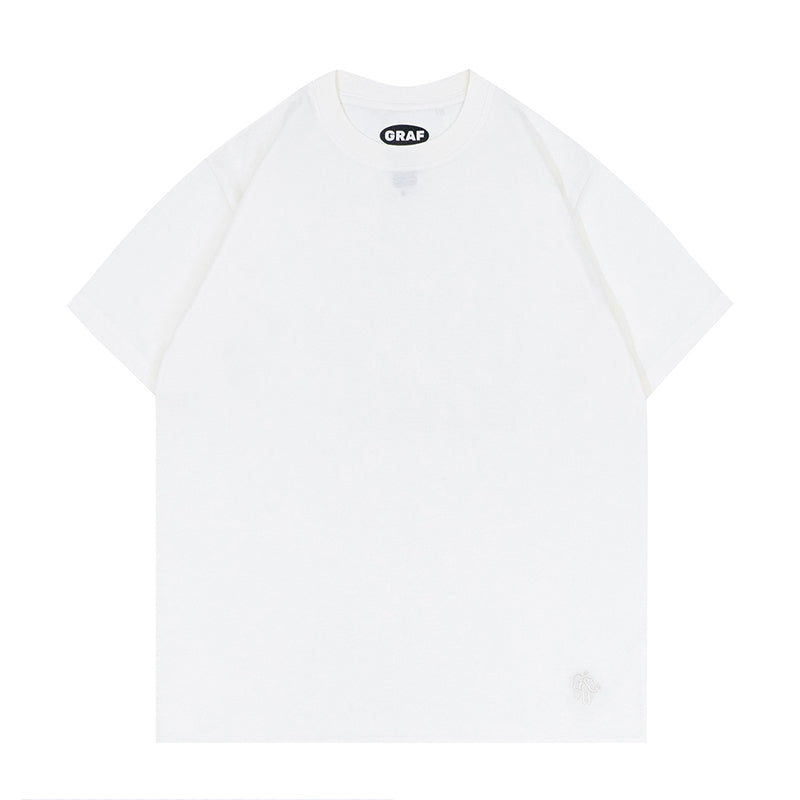 GRAF&WU Mini Embroidered Tencel Cozy Regular Shoulder Fit T-shirt