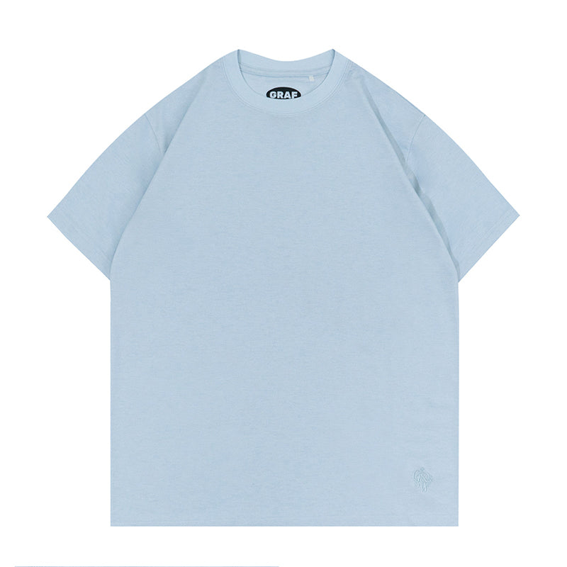 GRAF&WU Mini Embroidered Tencel Cozy Regular Shoulder Fit T-shirt
