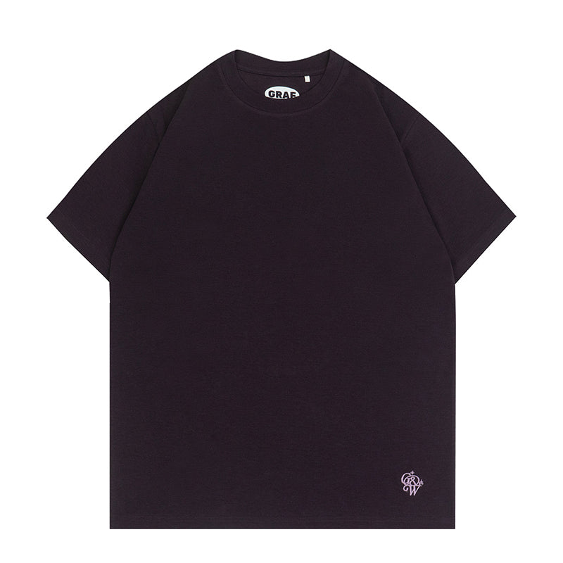 GRAF&WU Mini Embroidered Tencel Cozy Regular Shoulder Fit T-shirt