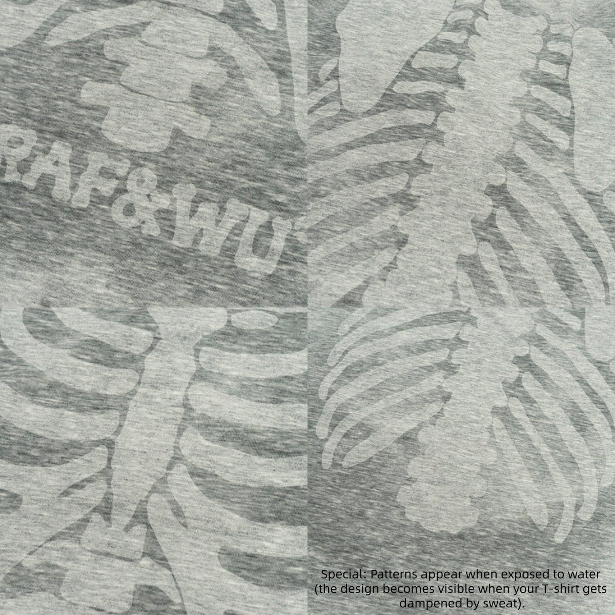 GRAFWU Bone Revealed by water Fitness Quick-Drying T-Shirts
